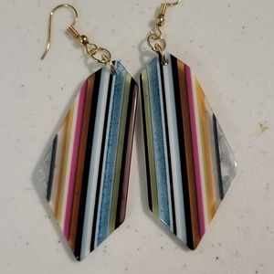 Trapezoid resin earrings